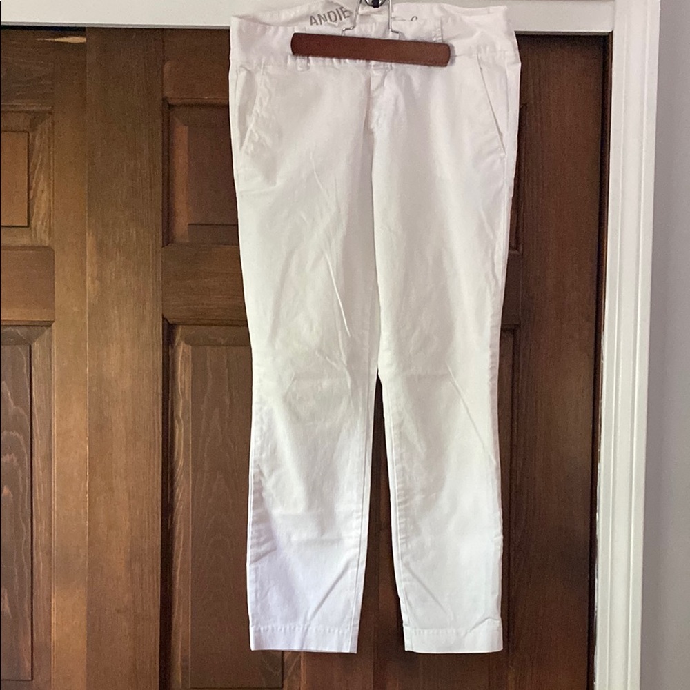 J. crew Andie white straight leg chino size 6